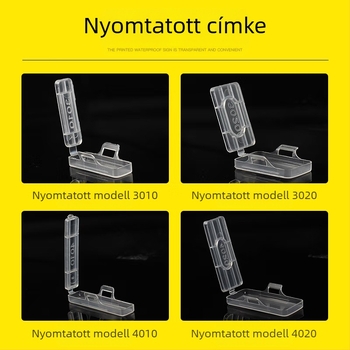 Kábel- és vezetékjelző névtábla, vízálló átlátszó jelzőkeret, PP anyag, beltéri és kültéri használatra, kompatibilis a 3010/3020/4010/4020 nyomtatási modellekkel