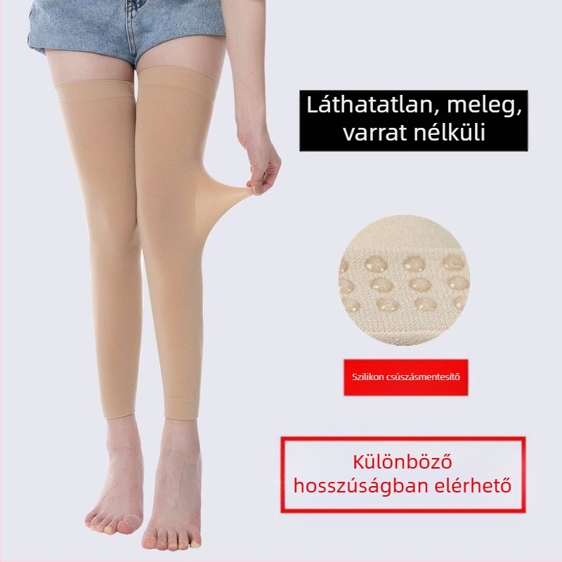Hosszabb térdvédő meleg nyárra, vékony és légáteresztő, uniszex, nylonból