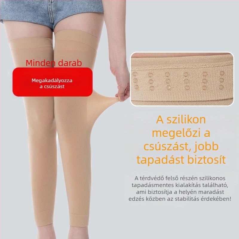 Hosszabb térdvédő meleg nyárra, vékony és légáteresztő, uniszex, nylonból