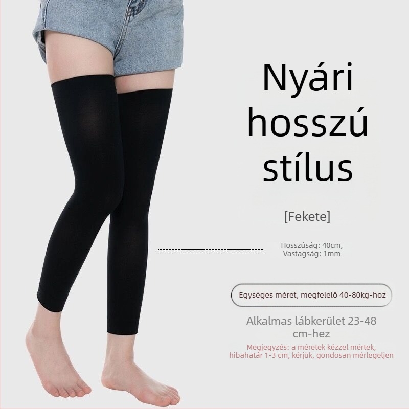 Hosszabb térdvédő meleg nyárra, vékony és légáteresztő, uniszex, nylonból
