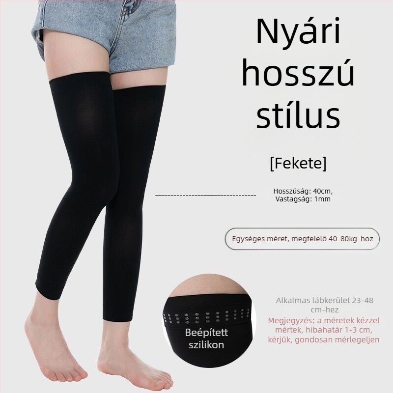 Hosszabb térdvédő meleg nyárra, vékony és légáteresztő, uniszex, nylonból