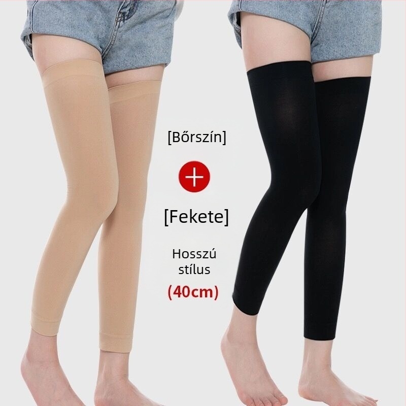 Hosszabb térdvédő meleg nyárra, vékony és légáteresztő, uniszex, nylonból