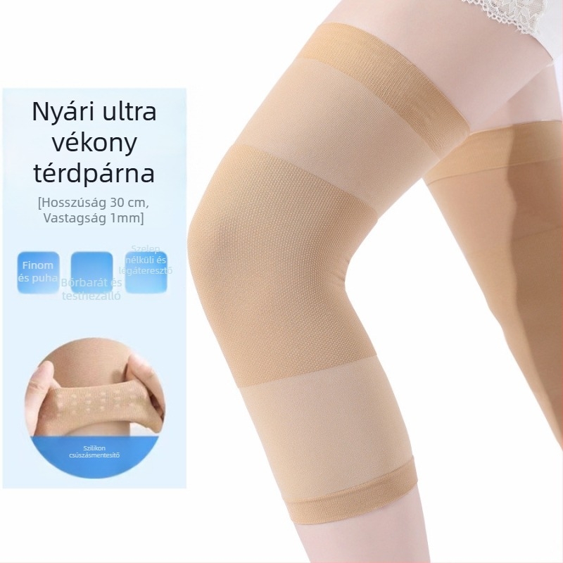 Hosszabb térdvédő meleg nyárra, vékony és légáteresztő, uniszex, nylonból