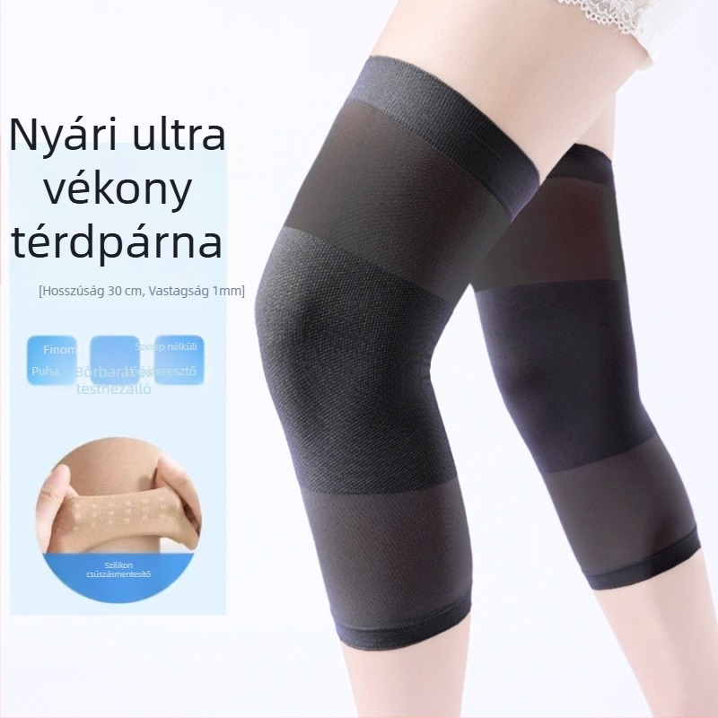 Hosszabb térdvédő meleg nyárra, vékony és légáteresztő, uniszex, nylonból