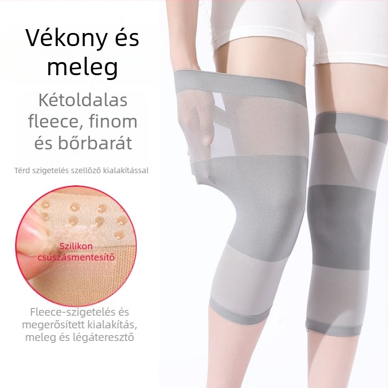 Hosszabb térdvédő meleg nyárra, vékony és légáteresztő, uniszex, nylonból
