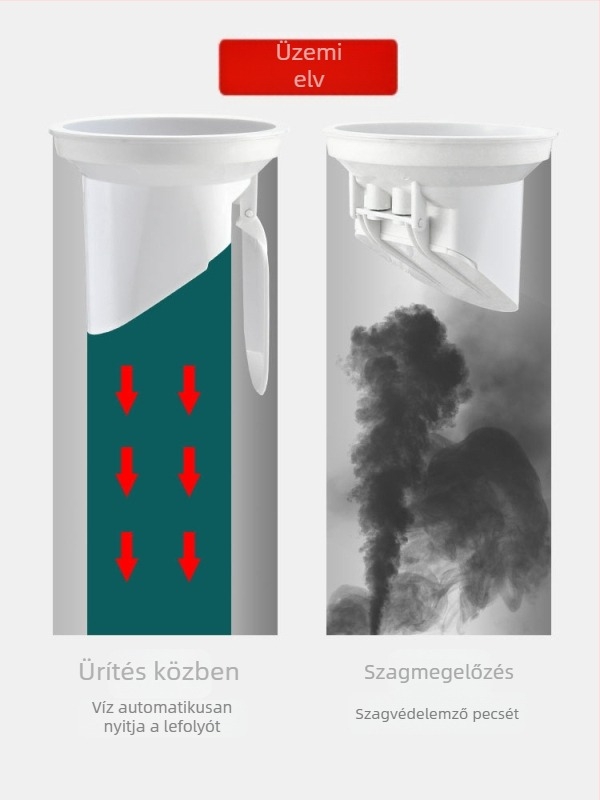 WC-fali csatlakozó, szagtalanító tömítőgyűrű, megvastagodott kivitel, univerzális alap, gumigyűrű a lefolyóhoz, szivárgásmentes