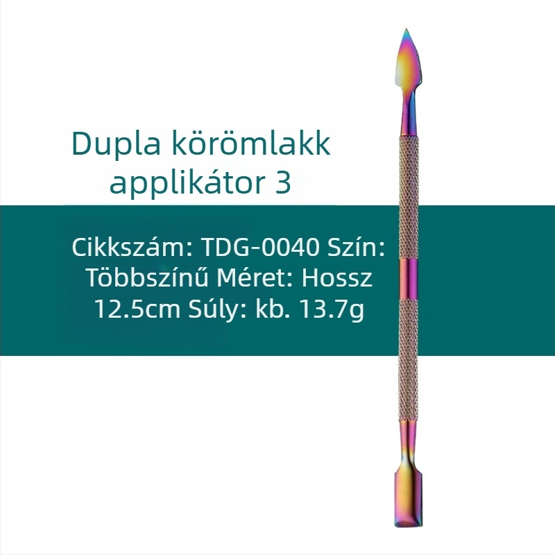 Nemesacélból készült pipatisztító és faragó eszközöket tartalmazó készlet, méretei 17,7 × 6 × 1,8 cm, tömege körülbelül 143 g; logó nyomtatás és magánmárka elérhető