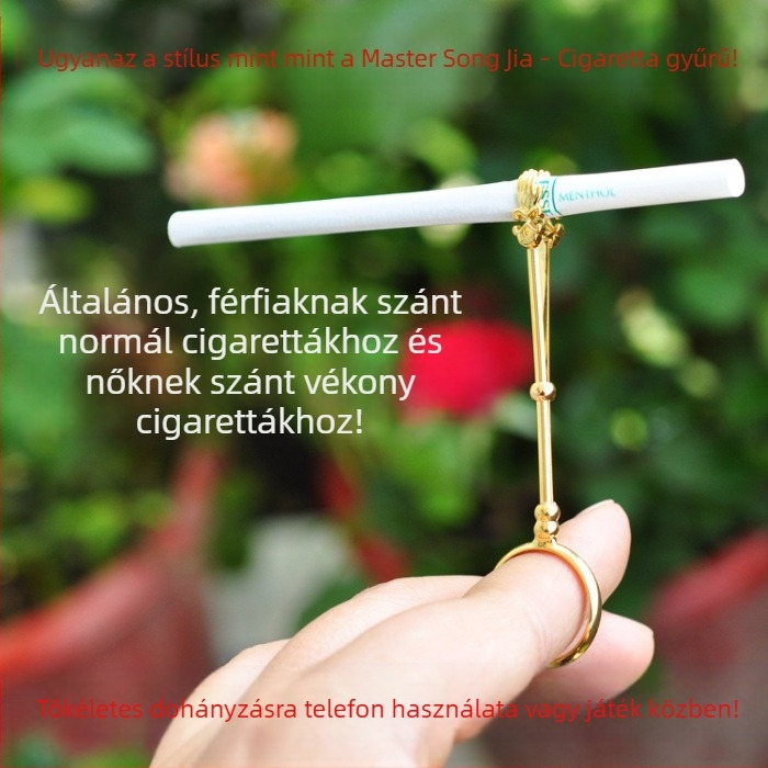 Uniszex cigaretta tartó gyűrű logóval, Cookbool – testre szabható, magáncímke lehetőség, 50 darabos csomag