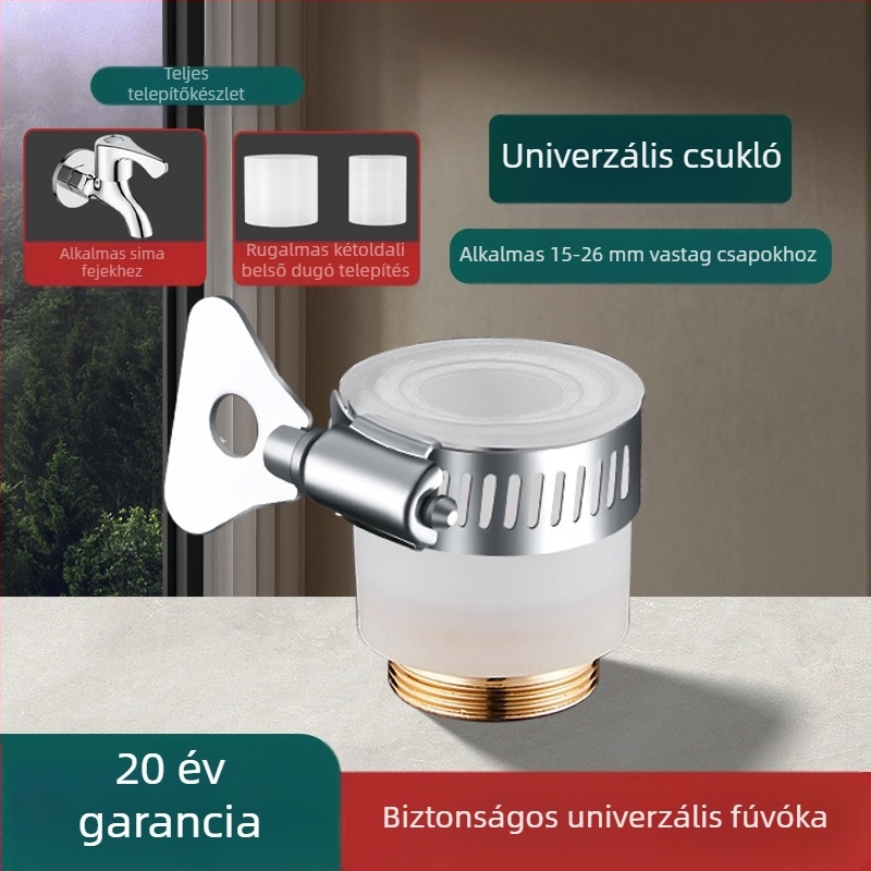 Csaptelep spricsvédő extensor – 360° forgatás, rozsdamentes acél, kerámia korongos szelep (Model Aerator; konyhai csaphoz; egysíkú kivitel)