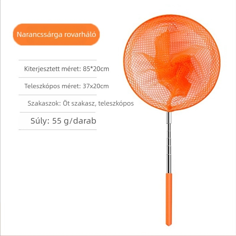 Kinyitható gyerekeknek szánt rovarfogó háló kültéri használatra, szitakötő és pillangó háló, Giant Finned King márka