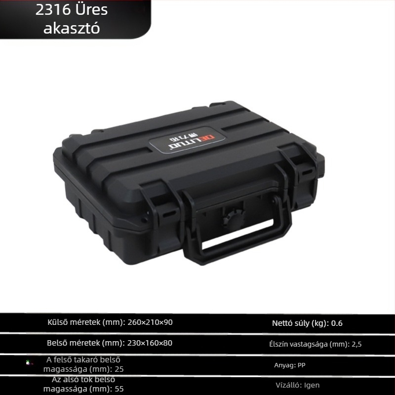 Védődoboz eszközök és készülékek számára, vízálló, hordozható, magas színvonalú biztonsági tároló