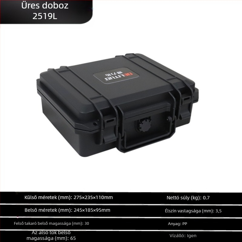 Védődoboz eszközök és készülékek számára, vízálló, hordozható, magas színvonalú biztonsági tároló