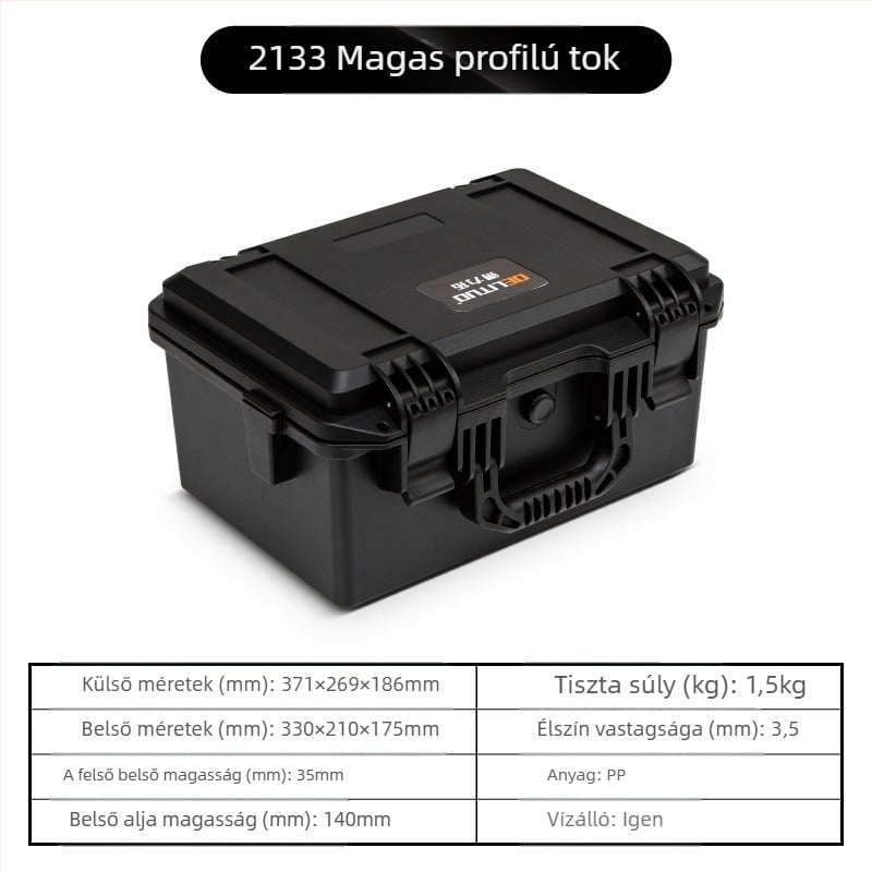 Védődoboz eszközök és készülékek számára, vízálló, hordozható, magas színvonalú biztonsági tároló