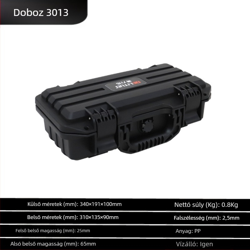 Védődoboz eszközök és készülékek számára, vízálló, hordozható, magas színvonalú biztonsági tároló