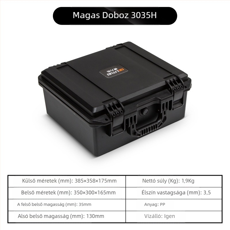 Védődoboz eszközök és készülékek számára, vízálló, hordozható, magas színvonalú biztonsági tároló