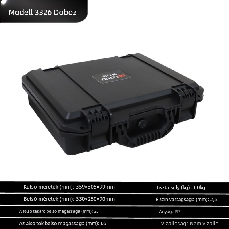 Védődoboz eszközök és készülékek számára, vízálló, hordozható, magas színvonalú biztonsági tároló