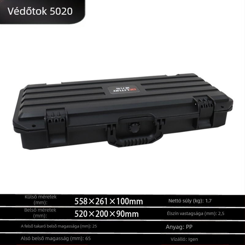 Védődoboz eszközök és készülékek számára, vízálló, hordozható, magas színvonalú biztonsági tároló