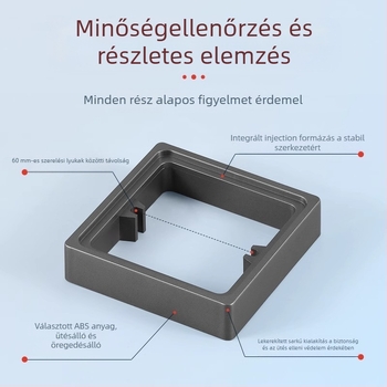 Type 86-os beépített négyszögletes elektromos doboz, megnövelt gyűrűvel és alsó nélküli doboz tömítésével, kapcsolópanel kompatibilis.