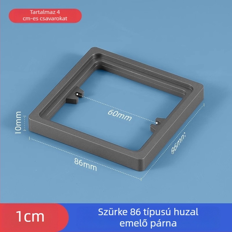 Type 86-os beépített négyszögletes elektromos doboz, megnövelt gyűrűvel és alsó nélküli doboz tömítésével, kapcsolópanel kompatibilis.