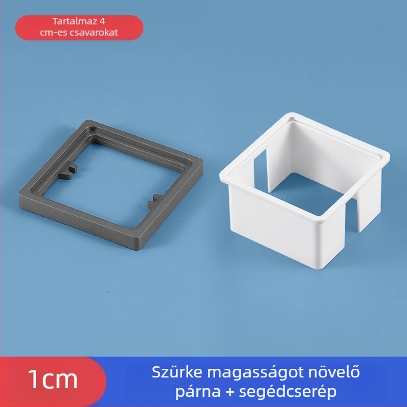 Type 86-os beépített négyszögletes elektromos doboz, megnövelt gyűrűvel és alsó nélküli doboz tömítésével, kapcsolópanel kompatibilis.