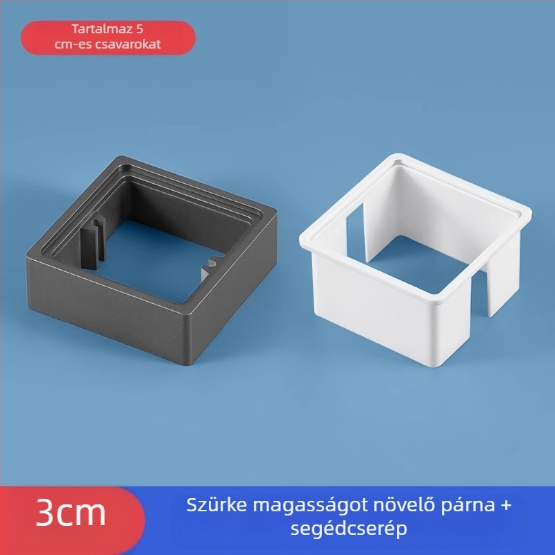 Type 86-os beépített négyszögletes elektromos doboz, megnövelt gyűrűvel és alsó nélküli doboz tömítésével, kapcsolópanel kompatibilis.