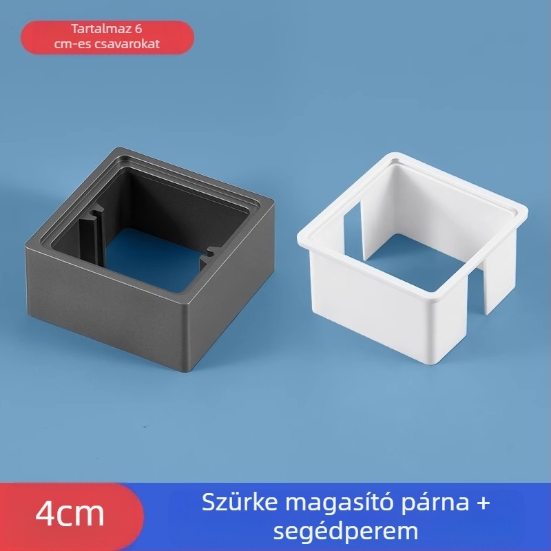 Type 86-os beépített négyszögletes elektromos doboz, megnövelt gyűrűvel és alsó nélküli doboz tömítésével, kapcsolópanel kompatibilis.