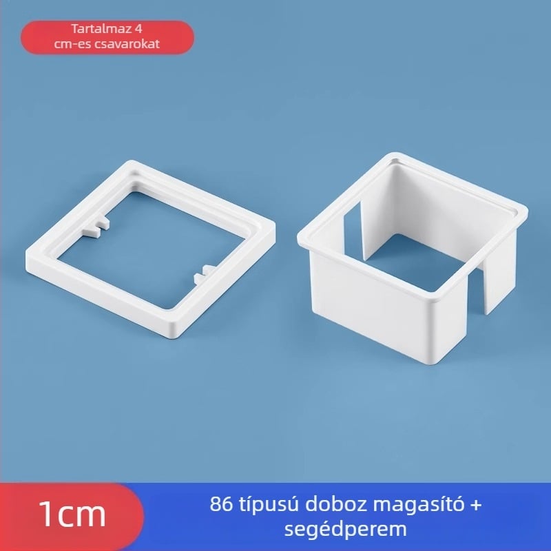 Type 86-os beépített négyszögletes elektromos doboz, megnövelt gyűrűvel és alsó nélküli doboz tömítésével, kapcsolópanel kompatibilis.