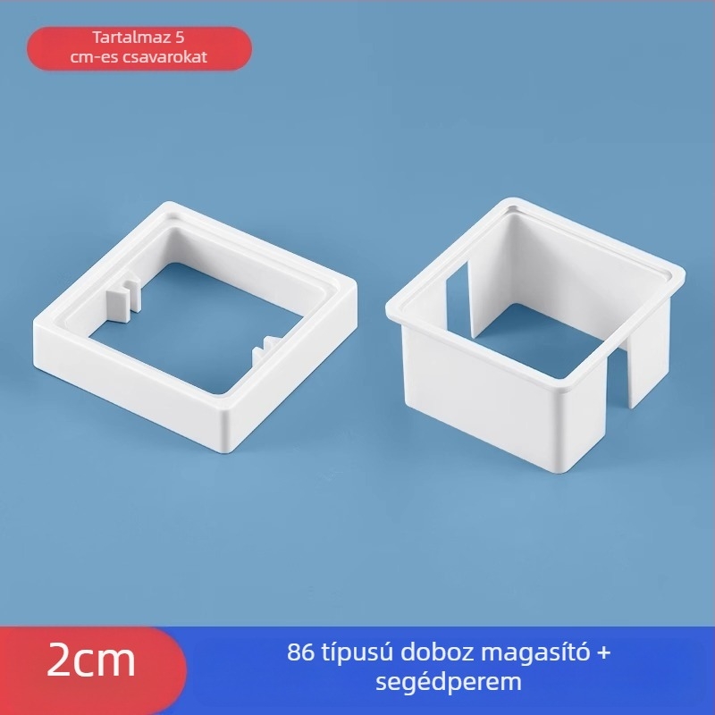 Type 86-os beépített négyszögletes elektromos doboz, megnövelt gyűrűvel és alsó nélküli doboz tömítésével, kapcsolópanel kompatibilis.