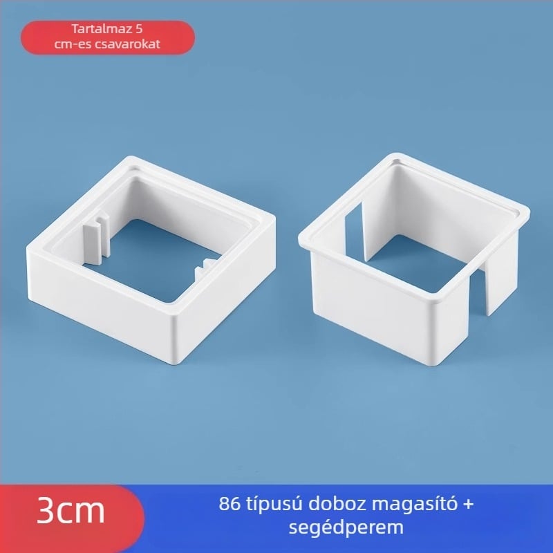 Type 86-os beépített négyszögletes elektromos doboz, megnövelt gyűrűvel és alsó nélküli doboz tömítésével, kapcsolópanel kompatibilis.