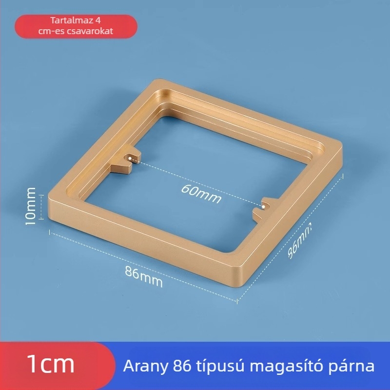 Type 86-os beépített négyszögletes elektromos doboz, megnövelt gyűrűvel és alsó nélküli doboz tömítésével, kapcsolópanel kompatibilis.