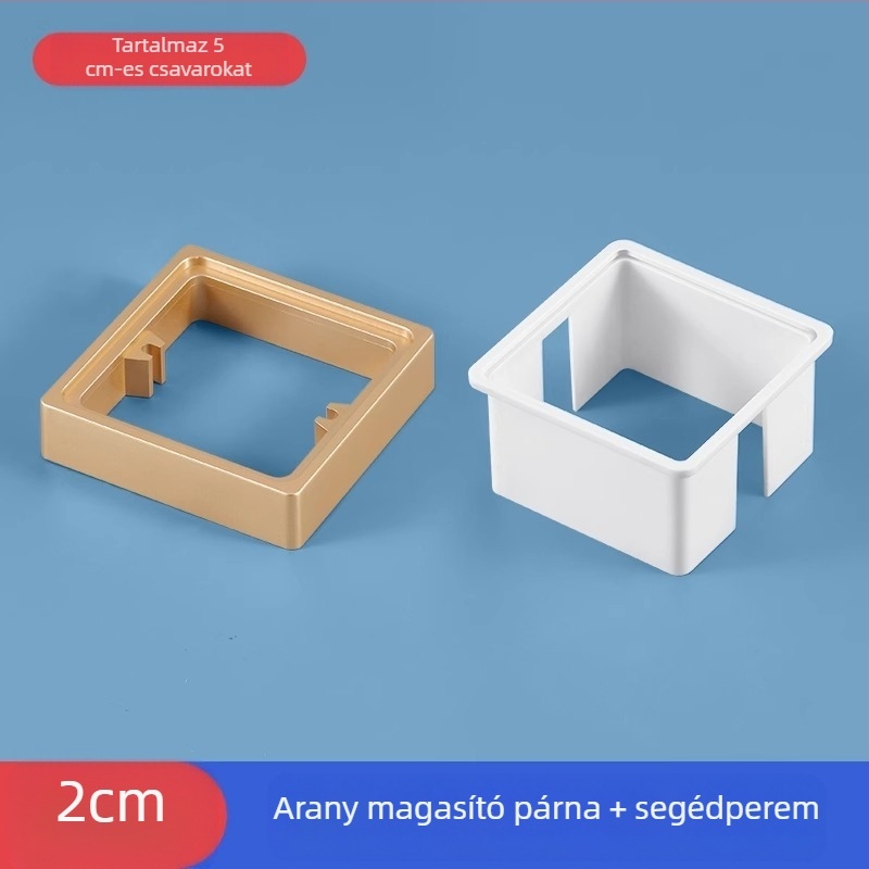 Type 86-os beépített négyszögletes elektromos doboz, megnövelt gyűrűvel és alsó nélküli doboz tömítésével, kapcsolópanel kompatibilis.