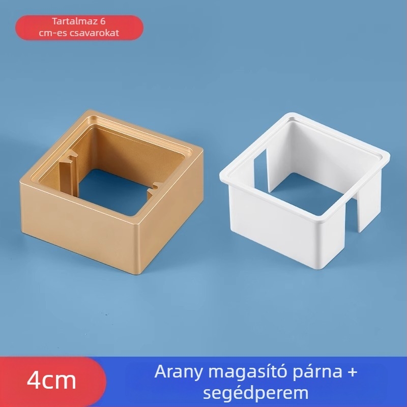 Type 86-os beépített négyszögletes elektromos doboz, megnövelt gyűrűvel és alsó nélküli doboz tömítésével, kapcsolópanel kompatibilis.