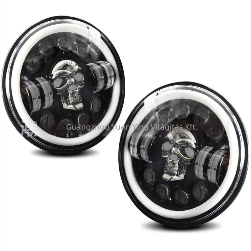 Wrangler motorkerékpár fényszóró - repülőgép-alumínium, LED, reflexív pohár