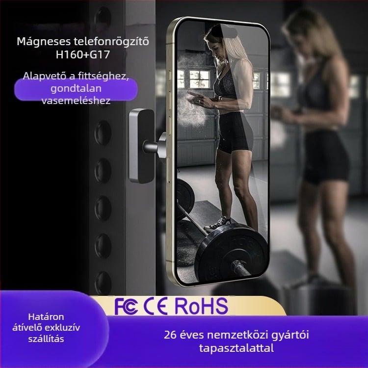 Kétszárnyú mágneses mobiltartó, univerzális kompatibilitás, mágneses rögzítés, vas felületekhez alkalmas, testreszabás elérhető