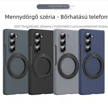 Samsung zFold6 tok forgó állvánnyal és mágneses héjjal – PC anyag, forró préseléses felület, hőelvezetés, kopásállóság, ujjlenyomat-mentes