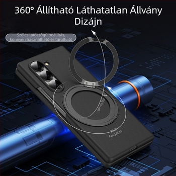 Samsung zFold6 tok forgó állvánnyal és mágneses héjjal – PC anyag, forró préseléses felület, hőelvezetés, kopásállóság, ujjlenyomat-mentes
