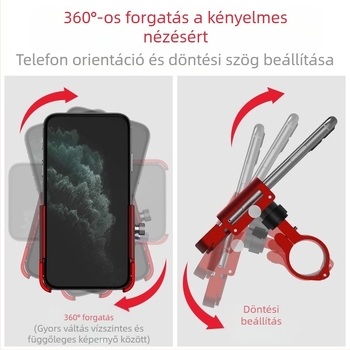 GUB P30 alumínium ötvözet telefon-tartó elektromos motorkerékpárokhoz és kerékpárokhoz