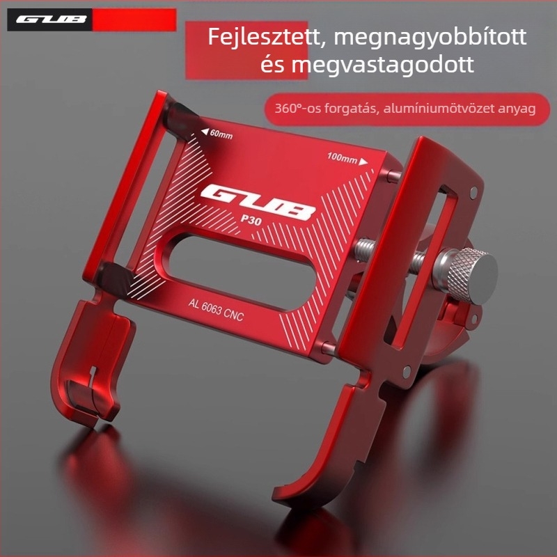 GUB P30 alumínium ötvözet telefon-tartó elektromos motorkerékpárokhoz és kerékpárokhoz