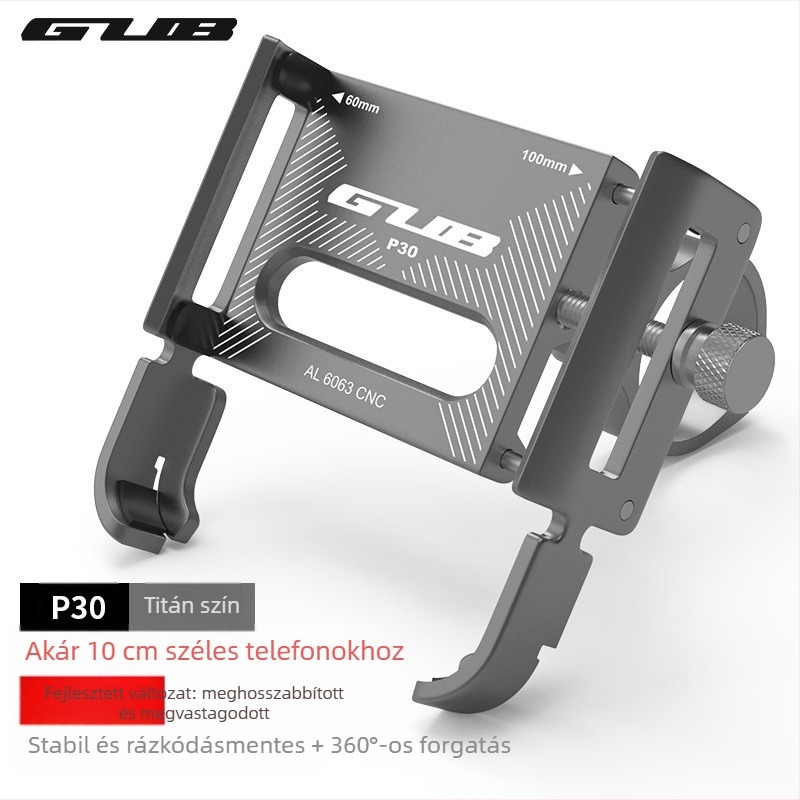 GUB P30 alumínium ötvözet telefon-tartó elektromos motorkerékpárokhoz és kerékpárokhoz