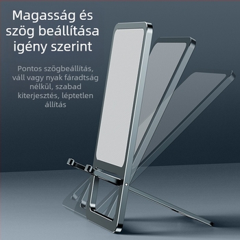 MK Asztali telefon-tartó — ultra vékony, összecsukható, alumíniumötvözet, csúszásmentes, kompakt