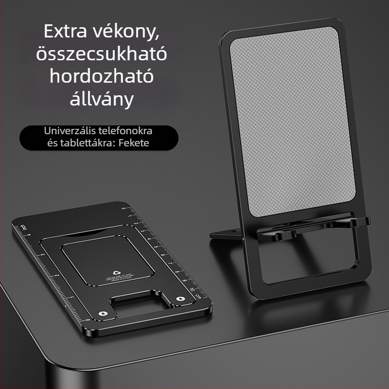 MK Asztali telefon-tartó — ultra vékony, összecsukható, alumíniumötvözet, csúszásmentes, kompakt