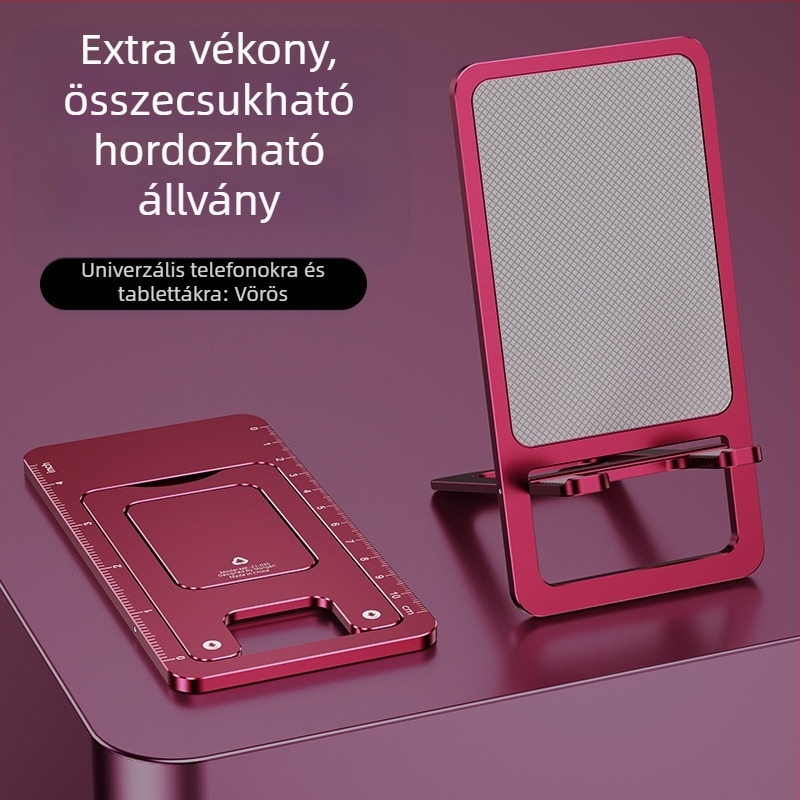 MK Asztali telefon-tartó — ultra vékony, összecsukható, alumíniumötvözet, csúszásmentes, kompakt