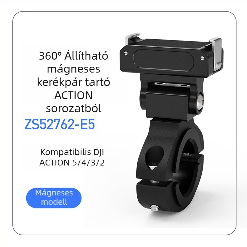 Mágneses gyorskioldó tartó sportkamerához, kompatibil DJI Action 5 Pro/4/3/2, alumínium ötvözet, cold shoe slot