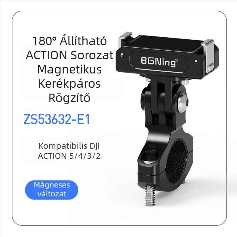 Mágneses gyorskioldó tartó sportkamerához, kompatibil DJI Action 5 Pro/4/3/2, alumínium ötvözet, cold shoe slot