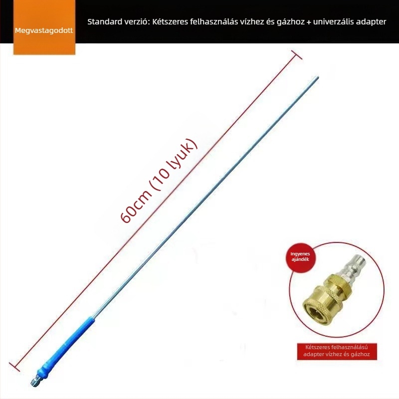 Járművek víztartály tisztító pisztoly - szétszerelés nélkül, kettős funkciójú víz és gáz eszköz, rozsdamentes acél fej és fogantyú, nagy nyomás, permetezési távolság 3 m