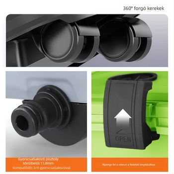 YiFun PP összecsukható vödör Li-ion akkumulátoros vízpuskával autómosáshoz, magas nyomású tisztításhoz