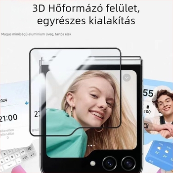 Edzett üveg kijelzővédő a Samsung Galaxy Z Flip5 külső kijelzőjére és a Z Fold5 kis kijelzőjére, HD élesség, magánélet védelem, ujjlenyomat-mentes, ütésálló