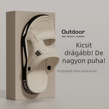 Férfi EVA szandálok - csúszásgátló, légáteresztő, kültéri vezetési szandál, EVA felső és talp, slip-on, 2025 tavasz