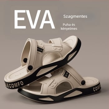 Férfi EVA szandálok - csúszásgátló, légáteresztő, kültéri vezetési szandál, EVA felső és talp, slip-on, 2025 tavasz