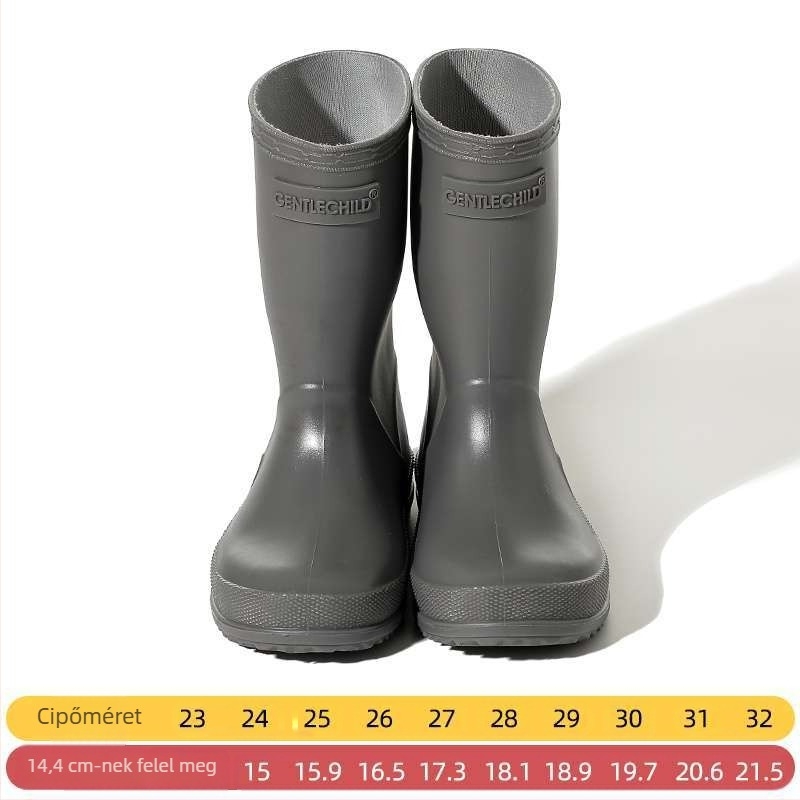 Gyerekek esőcsizmái, PVC felsőrész, magas szár, uniszex, őszre és télre